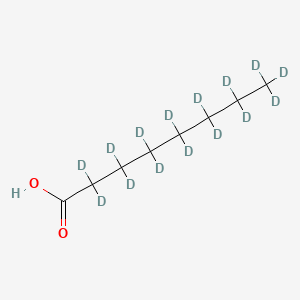 Chemical structure of Octanoic Acid-d15