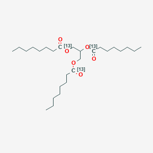 Chemical structure of Trioctanoin-carboxyls-13C3