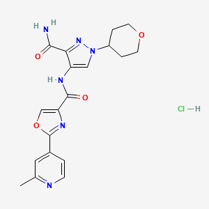 Chemical structure of AS-2444697 (hydrochloride)