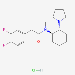 Chemical structure of 3,4-difluoro U-50488 (hydrochloride)