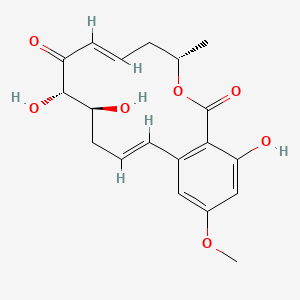 Chemical structure of (5E)-7-Oxozeaenol