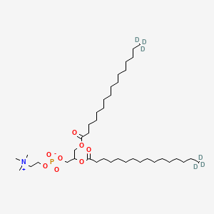 Chemical structure of 1,2-Dipalmitoyl-d6-rac-glycero-3-PC