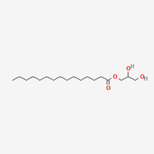 Chemical structure of 1-Pentadecanoyl-rac-glycerol
