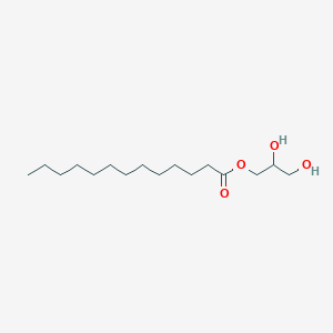 Chemical structure of 1-Tridecanoyl-rac-glycerol