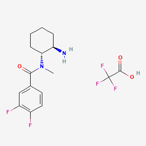 Chemical structure of 3,4-difluoro-N,N-didesmethyl U-47700 (trifluoroacetate salt)