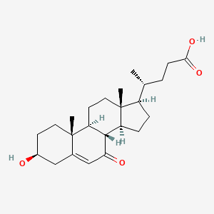 Chemical structure of 3β-OH-7-Oxocholenic Acid