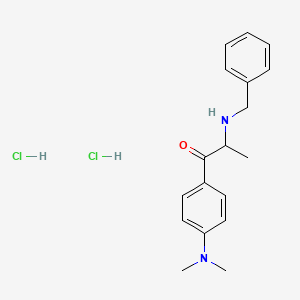 Chemical structure of 4-Dimethylamino-N-benzylcathinone (hydrochloride)
