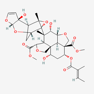 Chemical structure of Azadirachtin B
