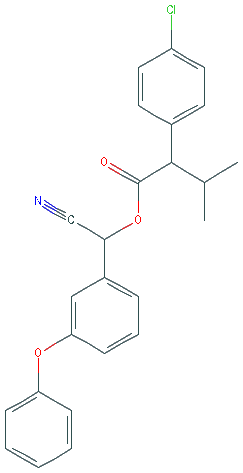 Chemical structure of Fenvalerate
