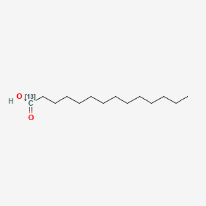 Chemical structure of Myristic Acid-13C