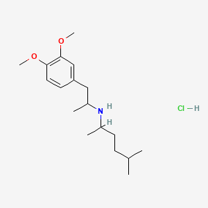 Chemical structure of N-(1,4-Dimethylpentyl)-3,4-DMA Hydrochloride