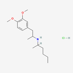 Chemical structure of N-(1-methylpentyl)-3,4-DMA (hydrochloride)