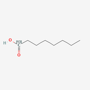 Chemical structure of Octanoic Acid-13C