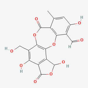 Chemical structure of Salazinic Acid