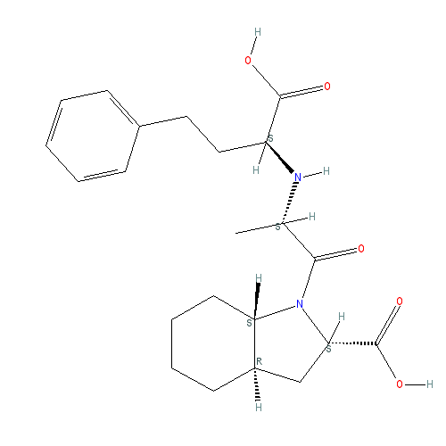 Chemical structure of Trandolaprilat (hydrate)