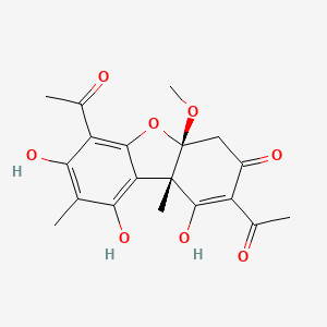 Chemical structure of (-)-Mycousnine