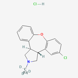 Chemical structure of Asenapine-13C-D3 hydrochloride