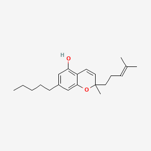 Chemical structure of (±)-Cannabichromene