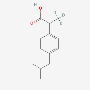 Chemical structure of (±)-Ibuprofen-d3