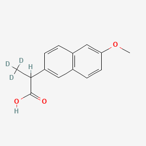Chemical structure of (±)-Naproxen-d3
