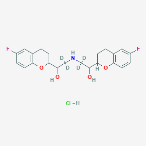Chemical structure of (±)-Nebivolol-d4 (hydrochloride)
