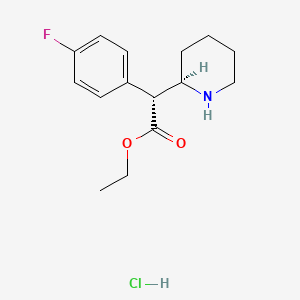 Chemical structure of (±)-threo-4-Fluoroethylphenidate (hydrochloride)