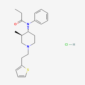 Chemical structure of (±)-trans-3-methyl Thiofentanyl (hydrochloride)