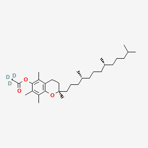 Chemical structure of (±)-α-Tocopherol Acetate-d3