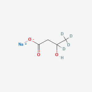 Chemical structure of (±)-β-Hydroxybutyrate-d4 (sodium salt)