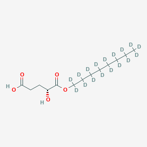 Chemical structure of (2R)-Octyl-α-hydroxyglutarate-d17