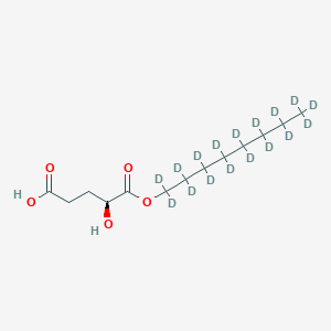 Chemical structure of (2S)-Octyl-α-hydroxyglutarate-d17