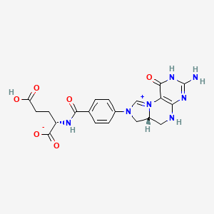 Chemical structure of (6R,S)-5,10-Methenyl-5,6,7,8-tetrahydrofolic Acid