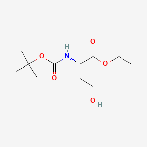 Chemical structure of (S)-N-Boc-L-Homoserine ethyl ester