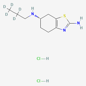 Chemical structure of (S)-Pramipexole-d5 (hydrochloride)