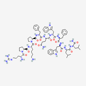 Chemical structure of [D-Arg1,D-Phe5,D-Trp7,9,Leu11]Substance P (trifluoroacetate salt)