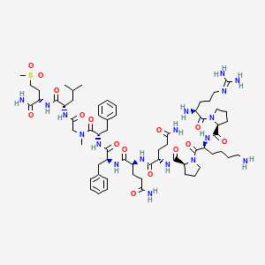 Chemical structure of [Sar9, Met(O2)11]-Substance P (trifluoroacetate salt)