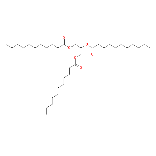 Chemical structure of Triundecanoin