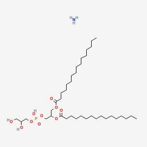 Chemical structure of 1,2-Dipalmitoyl-rac-glycero-3-PG (ammonium salt)