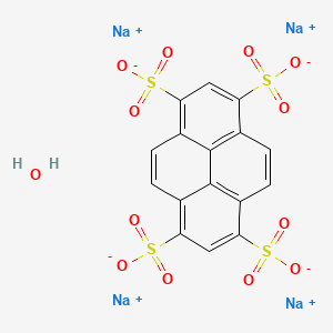 Chemical structure of 1,3,6,8-Pyrenetetrasulfonic Acid (sodium salt hydrate)