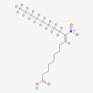 Chemical structure of 10-Nitrooleate-d17
