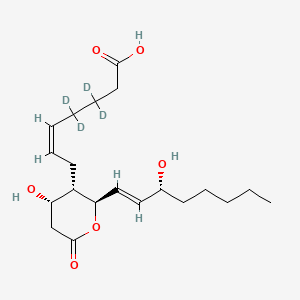 Chemical structure of 11-dehydro Thromboxane B2-d4