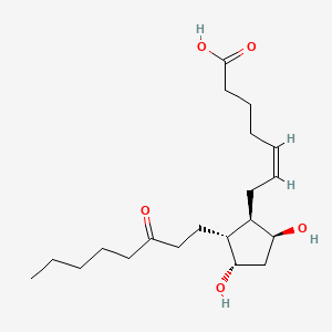 Chemical structure of 11β-13,14-dihydro-15-keto Prostaglandin F2α-d4