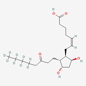 Chemical structure of 11β-13,14-dihydro-15-keto Prostaglandin F2α-d9