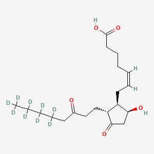 Chemical structure of 13,14-dihydro-15-keto Prostaglandin D2-d9