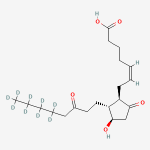 Chemical structure of 13,14-Dihydro-15-keto-PGE2-d9