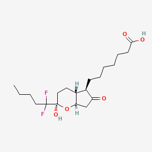 Chemical structure of 13,14-dihydro-16,16-difluoro Prostaglandin D2