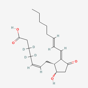 Chemical structure of 15-deoxy-δ12,14-Prostaglandin D2-d4