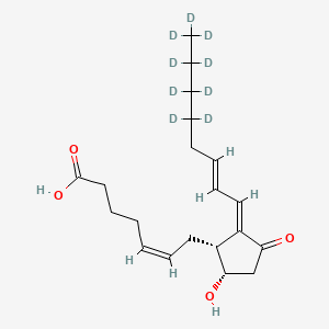 Chemical structure of 15-deoxy-δ12,14-Prostaglandin D2-d9