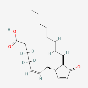 Chemical structure of 15-deoxy-δ12,14-Prostaglandin J2-d4