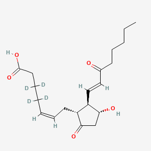 Chemical structure of 15-keto Prostaglandin E2-d4